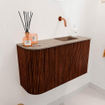 Mondiaz JOYA-DLUX 71.6cm toiletmeubel - ronding links kleur Ruby - Wastafel FAYE positie Rechts Zonder kraangat kleur Arena. SW1425304