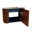 Mondiaz JOYA-DLUX 63.2cm toiletmeubel - ronding links en rechts kleur Ruby - Wastafel FAYE positie Midden Zonder kraangat kleur Saba. SW1425633