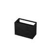 INK Meuble sous-lavabo - 90x45x65cm - 2 tiroirs - push to open - avec façades droites en saillie - MFC - chêne anthracite SW352537