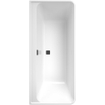 Villeroy & Boch Collaro bain semi-autoportant bain semi-autoportant - 180x80cm - rectangulaire trop-plein noir mat Acrylique Blanc Brillant SW354243