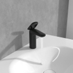 Villeroy & Boch Antao ensemble de robinet à une poignée - avec bonde clic clac - noir mat SW974159