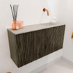 Mondiaz JOYA-DLUX 80cm toiletmeubel - kleur Shadow - Wastafel FAYE positie Rechts Zonder kraangat kleur Opalo. SW1422912