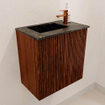 Mondiaz JOYA-DLUX Meuble de salle de bains 40cm - couleur Ruby - Vasque FAYE position Gauche 1 trou de robinet couleur Lava SW1423647