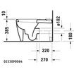 Duravit Starck 1 cuvette WC au sol combinée à chasse profonde universelle sans réservoir blanc 0295910