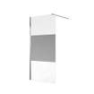 Marenza Bellini Douche à l'italienne - 160x200cm - verre de sécurité - verre clair - bande mate - anti-calcaire - chrome SW358002