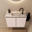 MONDIAZ TURE-DLUX Meuble toilette - 60cm - Rosee - EDEN - vasque Glace - position centrale - 1 trou de robinet SW1103482