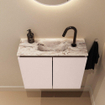 MONDIAZ TURE-DLUX Meuble WC 60 cm Rosee. Lavabo EDEN Glace position milieu. Avec 1 trou de robinet. SW1103482