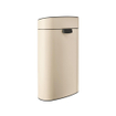 Brabantia Touch Bin Poubelle - 40 litres - seau intérieur en plastique - soft beige SW1117323