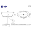 Best Design Orto vrijstaand bad 180x85x64cm inclusief sifon solid surface wit mat SW452383