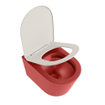 MONDIAZ LAVIE WC suspendu - 36x53cm - sans bride - Linen (offwhite) - softclose - quick-release - abattant WC - Fire (rouge) SW1208649