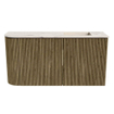 Mondiaz JOYA-DLUX Meuble de toilette 81,6cm - arrondi gauche couleur Dusk - Vasque FAYE position Droite 1 trou de robinet couleur Nata SW1425927