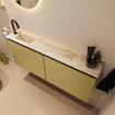 MONDIAZ TURE-DLUX Meuble toilette - 120cm - Oro - EDEN - vasque Frappe - position gauche - 1 trou de robinet SW1102908