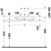 Duravit 2nd floor opbouwwastafel zonder overloop zonder kraanvlak 58x41.5cm m. WG wit 0290364