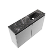 MONDIAZ TURE-DLUX Meuble toilette - 80cm - Plata - EDEN - vasque Lava - position droite - 1 trou de robinet SW1103936