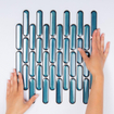The Mosaic Factory Sevilla mozaïektegel - 30x30cm - wandtegel - Ovaal - Porselein Azure Blue speckle Glans SW716263