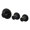 BRAUER Black Edition Badkraan Inbouw - douchegarnituur - 20cm uitloop - inclusief inbouwdeel - 3 gladde knoppen - handdouche staaf 1 stand - mat zwart SW238178