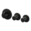 Brauer Black Edition Badkraan inbouw - douchegarnituur - 3 gladde knoppen - handdouche rond 3 standen - Electroplating - mat zwart SW385413