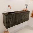 Mondiaz JOYA 100cm meuble de toilette - couleur Shadow - Vasque FAYE position Gauche Sans trou de robinet couleur Urban SW1421503
