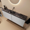 MONDIAZ TURE-DLUX Meuble WC 120 cm Plata. Lavabo EDEN Lava position centrale. Sans trou de robinet. SW1103989
