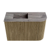 Mondiaz JOYA-DLUX Meuble de salle de bains - 61,6cm - arrondi droit couleur Dusk - Vasque FAYE position Gauche 1 trou de robinet couleur Sombra. SW1426155