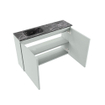 MONDIAZ TURE-DLUX Meuble toilette - 80cm - Greey - EDEN - vasque Lava - position gauche - 1 trou de robinet SW1103859