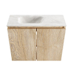 MONDIAZ TURE-DLUX meuble WC 60 cm Washed Oak. Lavabo EDEN Ostra position gauche. Sans trou de robinet. SW1105126