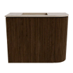 Mondiaz JOYA-DLUX Meuble de salle de bains 51,6cm - arrondi droit couleur Noyer - Vasque FAYE position Gauche 1 trou de robinet couleur Arena. SW1424354