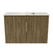 Mondiaz JOYA-DLUX 60cm meuble de salle de bains - couleur Dusk - Vasque FAYE position Milieu 1 trou de robinet couleur Frappe. SW1426217