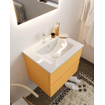 MONDIAZ VICA Badkamermeubelset - 60cm - 2 lades - wasbak Denia midden - 1 kraangat - keramiek ocher SW411098