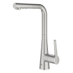 GROHE Zedra Mitigeur de cuisine - bec en C extensible - supersteel brossé SW479451