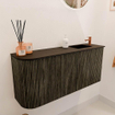 Mondiaz JOYA 91.6cm meuble de salle de bains - arrondi gauche couleur Shadow - Vasque FAYE position Droite 1 trou de robinet couleur Urban. SW1421575