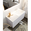 Mondiaz VICA ensemble de meuble de salle de bain - 100cm - meuble sous-vasque cale - 2 tiroirs - lavabo cloud droite - 1 trou de robinet - miroir LED - version XL 60cm haut SW1097822