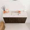 Mondiaz JOYA-DLUX Meuble de salle de bains 70cm - couleur Walnut - Vasque FAYE position Milieu 1 trou de robinet couleur Nata. SW1424496