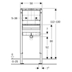 Geberit Duofix lavabo H112-130cm robinet encastré SW1237198