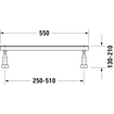Duravit pieds de baignoire par 2 pièces pour dimension >1000mm 0313475