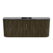 Mondiaz JOYA-DLUX 103.2cm toiletmeubel - ronding links en rechts kleur Shadow - Wastafel FAYE positie Midden 1 kraangat kleur Lava. SW1422873