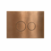 QeramiQ Dely Swirl Ensemble de toilette - réservoir encastré QeramiQ Flush - abattant 35mm - plaque de commande en métal cuivre - boutons ronds - blanc brillant SW1578447