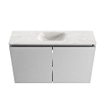 MONDIAZ TURE-DLUX Meuble toilette - 80cm - Plata - EDEN - vasque Ostra - position centrale - 1 trou de robinet SW1105029