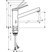 Hansgrohe Zesis M33 Mitigeur de cuisine - 15cm - monotrou - CoolStart - EcoSmart - 1jet - chrome SW1077754