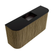 Mondiaz JOYA Meuble de salle de bains 83,2cm - arrondis gauche et droite couleur Dusk - Vasque FAYE position Milieu 1 trou de robinet couleur Urban SW1421698