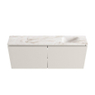 MONDIAZ TURE-DLUX Meuble toilette - 120cm - Linen - EDEN - vasque Frappe - position droite - 1 trou de robinet SW1102874