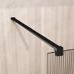 BRAUER Oblivion Paroi de douche à l'italienne - 90x200cm - verre clair nervuré - revêtement en verre - noir mat SW1476054