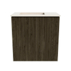 Mondiaz JOYA-DLUX 40cm toiletmeubel - kleur Shadow - Wastafel FAYE positie Links 1 kraangat kleur Meli. SW1424852