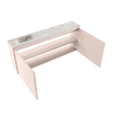 MONDIAZ TURE-DLUX Meuble toilette - 120cm - Rosee - EDEN - vasque Glace - position gauche - 1 trou de robinet SW1103507