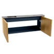 Mondiaz JOYA-DLUX 111.6cm toiletmeubel - ronding rechts kleur Oak - Wastafel FAYE positie Links Zonder kraangat kleur Sombra. SW1424305
