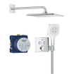 GROHE QuickFix Precision SmartControl Système de douche encastré - tête de douche Cube Vitalio Rain Mono 310 - chrome. SW1120186