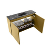 MONDIAZ TURE-DLUX Meuble toilette - 80cm - Oro - EDEN - vasque Lava - position centrale - sans trou de robinet SW1103948