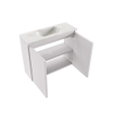 MONDIAZ TURE-DLUX meuble WC 60 cm Cale. EDEN lavabo Ostra position centrale. Sans trou de robinet. SW1104728