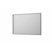 INK SP32 spiegel - 120x4x80cm rechthoek in stalen kader incl indir LED - verwarming - color changing - dimbaar en schakelaar - mat zwart SW955905