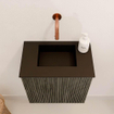 Mondiaz JOYA 40cm meuble de salle de bains WC - couleur Shadow - Vasque FAYE position Milieu Sans trou de robinet couleur Urban SW1421483